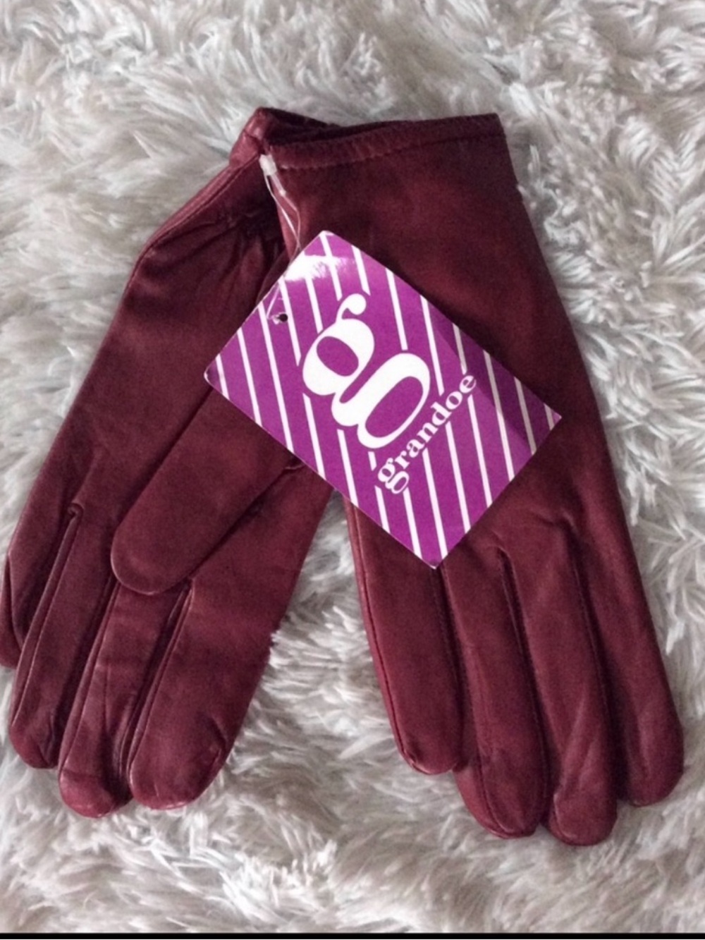 NWT Vintage Grandoe Piel Leather Gloves